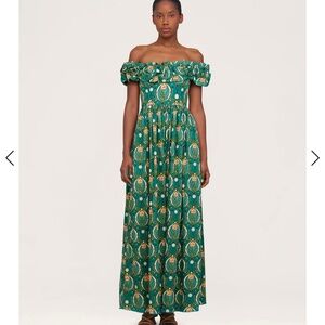 Agua by Agua Bendita Espliego Lunar Maxi Dress Size M